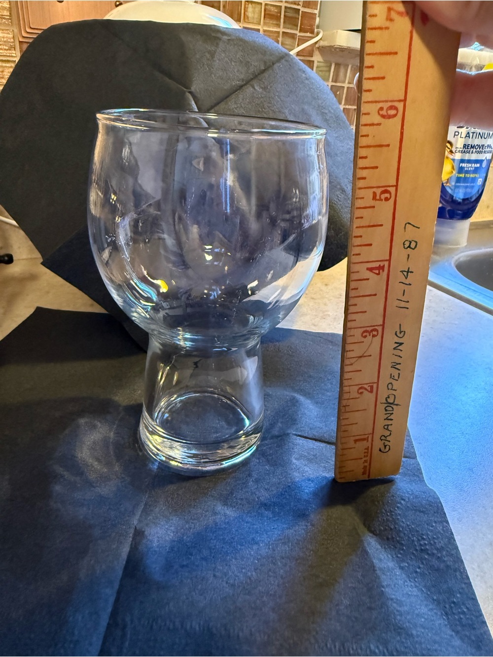 Clear Ergonomic Beverage Glass